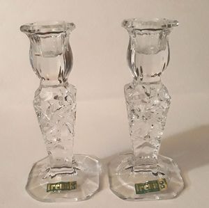 Vintage Irena 24% Lead Crystal Candleholders